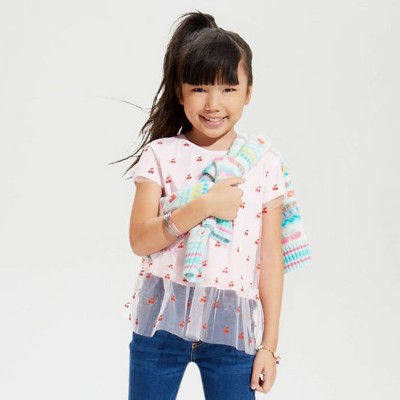 Rockets of Awesome Cherry Organza Shirt for Girls — фото 2