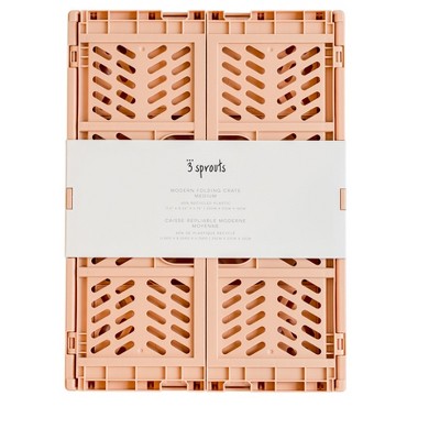 Medium Clay Recycled Plastic Foldable Storage Crate