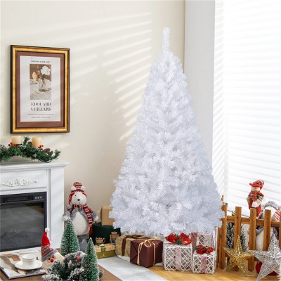 Eco-Friendly Artificial Christmas Tree with Full PVC Branches, Stable Metal Stand, Easy Setup Design for Indoor and Outdoor Holiday Décor