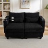 KWPZQEB Convertible Chaise Lounge Chair Indoor with Side Pocket and Cup Holders, Phone Holder, Deep Seat Sleeper Couch Reading Chairs for Living Room - 2 of 4