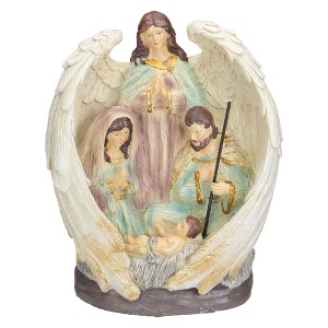 Northlight 11.25” Holy Family and Angel Christmas Nativity Table Decoration - 1 of 4