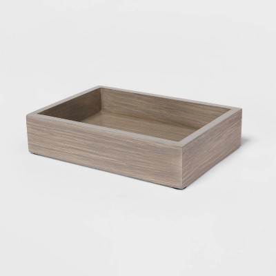 Wood Soap Dish Gray - Threshold™