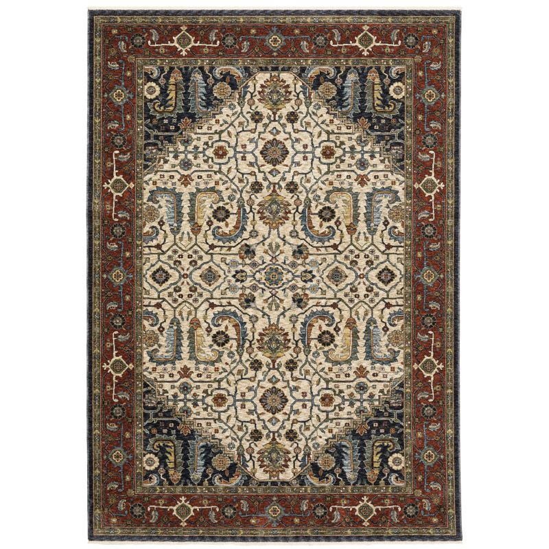 Arya Bordered Persian Indoor Area Rug Red - Captiv8e Designs, 1 of 13