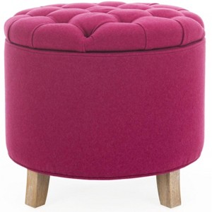 Amiela Tuffted Storage Ottoman - HUD8220 - Safavieh Couture - 1 of 4