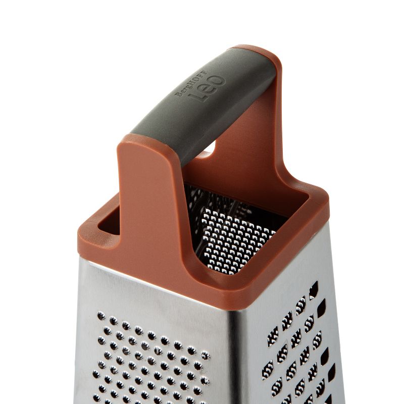 BergHOFF Leo 4-sided Box Grater, Stainless Steel, Anti-skid, Red, 3 of 10