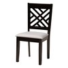 Baxton Studio Elise Modern Grey Fabric and Dark Brown Finished Wood 5-Piece Dining Set - 3 of 4