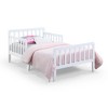 Infurnic Beds, Toddler Single Bed with Safety Guardrails and Headboard, Low To Floor Design for Toddler Children, White, 70"*36"*27" - 3 of 4