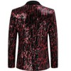 Coolmee Men's Shiny Sequin Blazer Jacket Stylish One Button Tuxedo Suit Jackets for Party Dinner Prom - 3 of 4