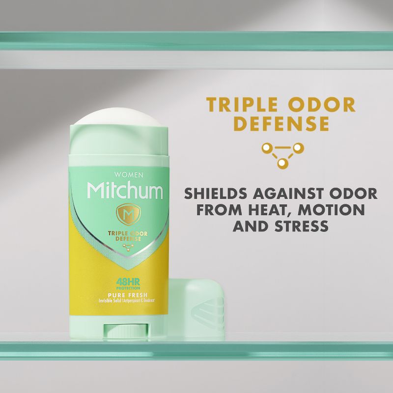 Mitchum Women&#39;s Triple Odor Defense Antiperspirant &#38; Deodorant Stick - Pure Fresh - 2.7oz, 6 of 9