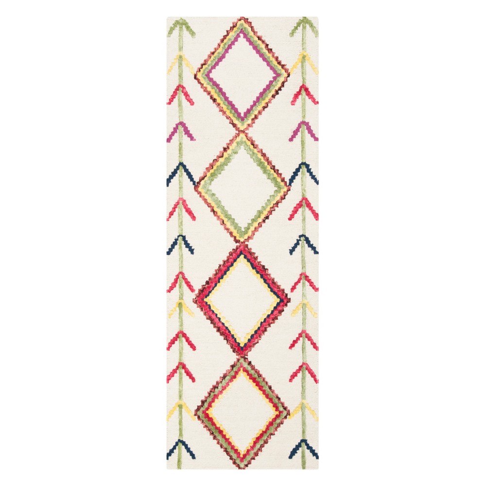  Runner Geometric Tufted Ivory