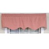 RLF Home 100% Cotton Gingham Regal With Poly/Cotton Ivory lining Rod Pocket Valance 50" x 16" Red - 3 of 4