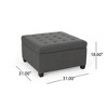 CAVINAS 31" Square Storage Ottoman Bench for Bedroom,Storage Bench with Button-Tufted Lid,Ottoman for Living Room,Entryway - 3 of 4