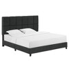 NicBex Modern Queen/King Upholstered Platform Bed Frame with Square Tufted Headboard,Solid Wood Slats Support,Box Spring Needed,Easy Assembly - 3 of 4
