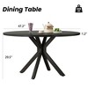 NicBex 47" Round Dining Table,Mid Century Modern Coffee Table for 4-6,Kitchen Table with Sturdy X-Frame Base for Dining Room,Living Room - 3 of 4