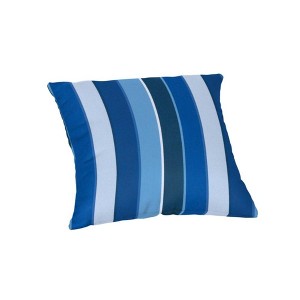 Casual Cushion Stripe Sunbrella Fabric 1-Piece Indoor/Outdoor Square Throw Pillow - 1 of 4