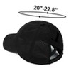 Nertpow Womens Criss Cross Ponytail Baseball Cap Adjustable High Messy Bun Ponycap Quick Drying Hat - 2 of 4