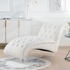 PAGED Modern Indoor Tufted Accent Lounge Chair with Birch Legs,Armless Long Chaise Sleeper Chair for Living Room,Bedroom - 2 of 4