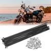 Unique Bargains 14G Bicycle Carbon Steel Spoke with Nipples Black 36 Pcs - 2 of 4