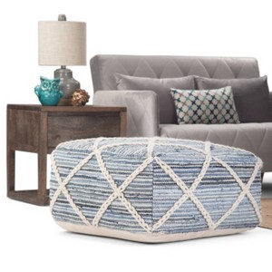 Woodley Square Pouf - WyndenHall - 1 of 4