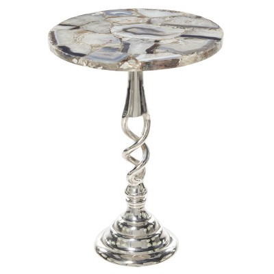 Aluminum Stone Patio Accent Table - Olivia & May