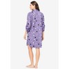 Dreams & Co. Plaid Flannel Button-Front Sleepshirt - 3 of 4