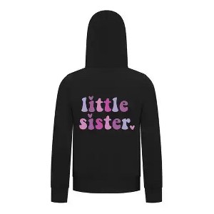 Everyday Kids Little Sister Girls Zip Up Hoodie – Cute Pastel Sibling Sweatshirt - 1 of 4