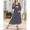 LXT-Women's Tiered Ruffle Hem Maxi Dress with Belt for Baby Shower - 2 of 4