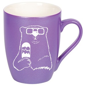 Elanze Designs 10 Ounce Metallic Finish New Bone China Tea Coffee Cup Mug� Passion Purple Ice Cream Polar Bear - 1 of 4
