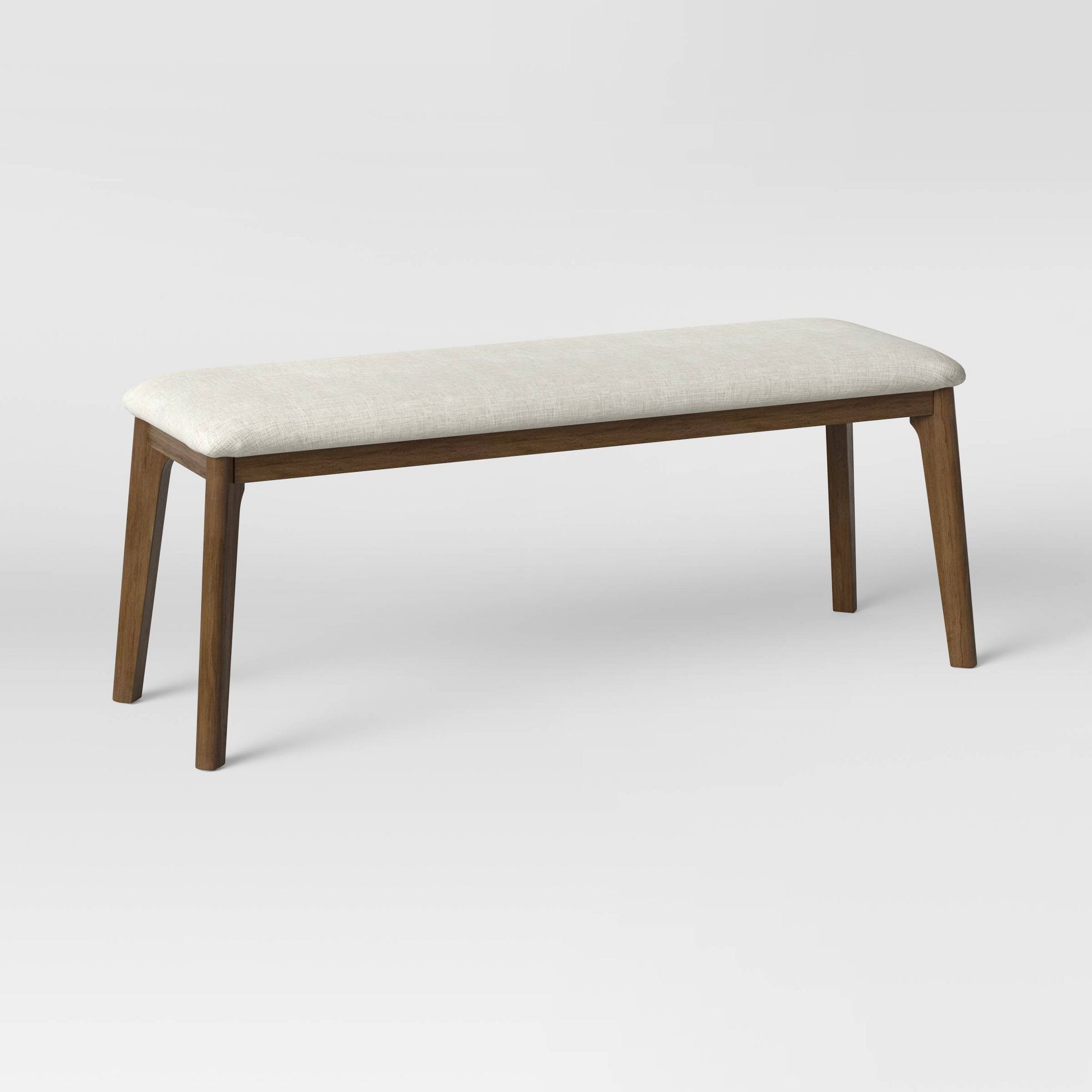 Astrid Mid Century Dining Bench with Upholstered Seat Walnut - Threshold™