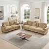 Mid-Century Sectional Sofa, 3-Seat Sofa and 2-Seat Loveseat with Flared Arms with Removable Skirt, Chenille Sofa with Cushion-Coolbibila - 3 of 4