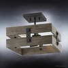 Urban Ambiance Luxury Modern Farmhouse Ceiling Light,  10.125"H x 13.5"W,  Midnight Black Finish, UHP3351 - 3 of 4