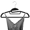 Simplify 24pk Razor Velvet S-Shaped Suit and Shirt Hanger Black: Metal & Plastic, Multipurpose for Belts, Scarves, Tops - 4 of 4
