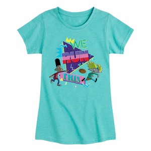 Girls' - Hey Arnold! - Retro Arnold and Gerald Fitted Short Sleeve Graphic T-Shirt - 1 of 4