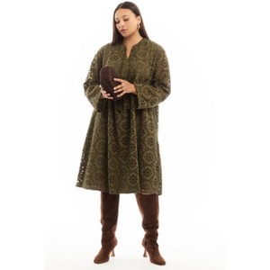 June + Vie by Roaman's Eyelet Shirtdress - 1 of 3