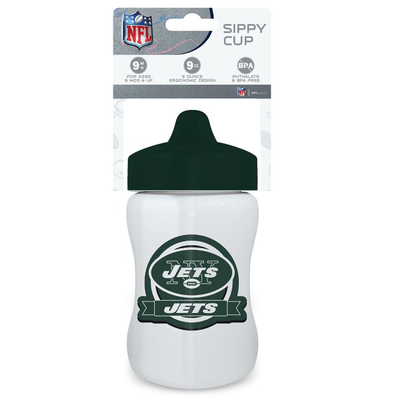 BabyFanatic Toddler and Baby Unisex 9 oz. Sippy Cup NFL New York Jets, 3 of 5