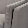 Sava Fabric Upholstered Walnut Wood 3 Seater Sofa Gray - BaxtonStudio - 2 of 4