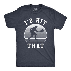 Mens Id Hit That T Shirt Funny Sarcastic Pickleball Paddle Joke Tee For Guys - Crazy Dog Men's T Shirt - 1 of 4