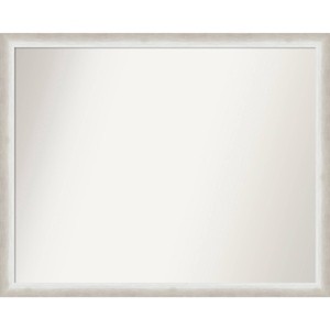 Amanti Art 30"x24" Non-Beveled Two Tone Wood Bathroom Wall Mirror Silver : Includes Mounting Hardware - 1 of 4