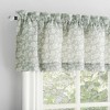 No. 918 54"x14" Mistral Floral Print Semi-Sheer Rod Pocket Kitchen Curtain Valance Sage Green - 2 of 4