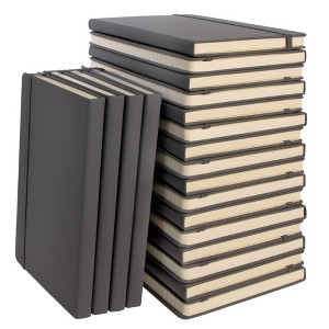 Simply Genius A5 Dotted Notebooks with Hardcover - Journals for Writing - Grid Notebook - 192 pages, 5.7" x 8.4" (Gray, 20 Pack) - 1 of 4