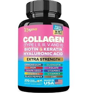 Zoyava Collagen Pills Peptides Types I, II, III, V & X 64,000 MCG, All in One Supplement, 270 ct - 1 of 4