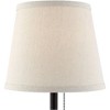 360 Lighting Modern Desk Table Lamp with Hotel Style USB and AC Power Outlet in Base 20" High Bronze Metal Oatmeal Drum Shade for Bedroom Office - 3 of 4