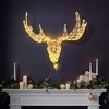 LuxenHome Lighted Moose Head Christmas Decoration with Timer, Outdoor Holiday Wall Decor White - 2 of 4