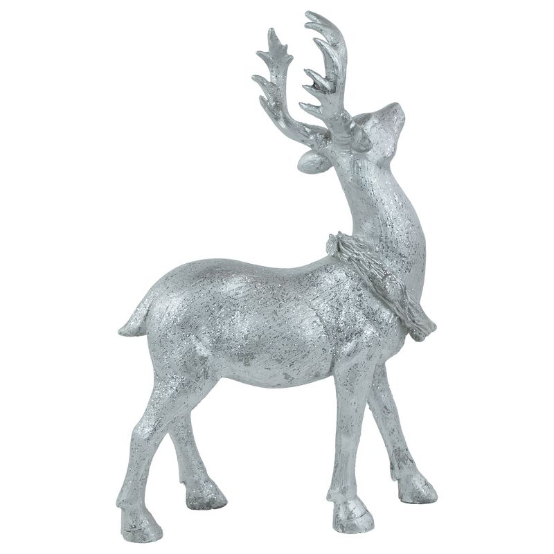 Northlight 10.75" Silver Reindeer Glittered Christmas Tabletop Decoration, 4 of 6