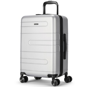 Costway 20''  Luggage Hardside Suitcase w/Spinner Wheel & TSA Lock Black/Silver - 1 of 4