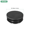 Unique Bargains Round Plastic Hole Plugs Patio Chairs Fences Metal Tubing Leg Cap Black - 3 of 4