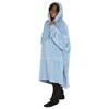 THE COMFY Dream Adult Oversized Microfiber Fleece Wearable Blanket w/Plush Hood, Large Pocket, & Ribbed Sleeve Cuffs, 1 Size Fits All, Sky Blue - image 3 of 4