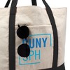 Cuny  School Of Public Health Primary Logo Canvas Tote Bag With External Pocket, Reusable Shoulder Bag for Shopping, School, Beach - 2 of 4