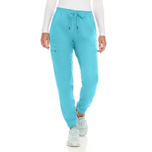 Medichic Women's Seven Pocket Cargo Scrub Pants Joggers with 4-Way Stretch - 1 of 4