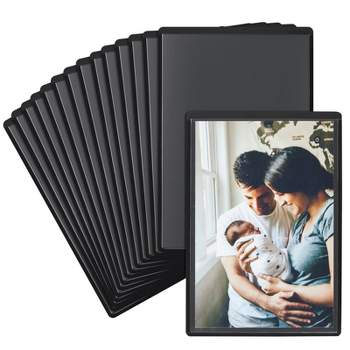 Juvale 50-Pack 4x6 Paper Picture Frames - DIY Black Photo Mats for